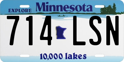MN license plate 714LSN