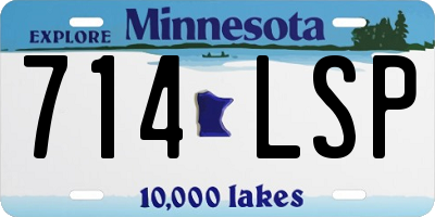 MN license plate 714LSP