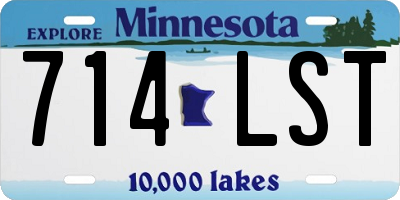 MN license plate 714LST