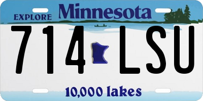 MN license plate 714LSU