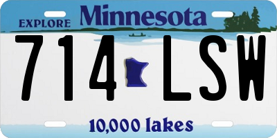 MN license plate 714LSW