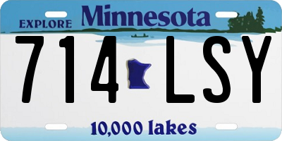 MN license plate 714LSY