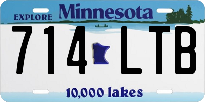 MN license plate 714LTB