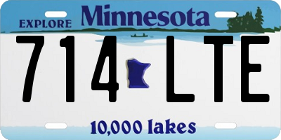 MN license plate 714LTE