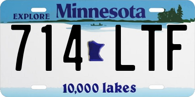 MN license plate 714LTF