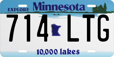 MN license plate 714LTG