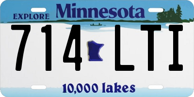MN license plate 714LTI