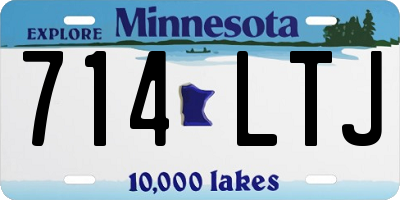 MN license plate 714LTJ