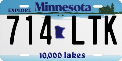 MN license plate 714LTK