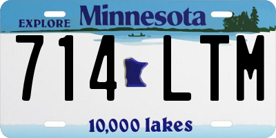 MN license plate 714LTM