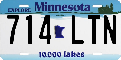 MN license plate 714LTN