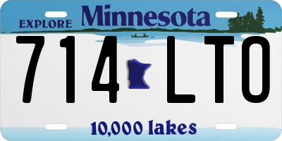 MN license plate 714LTO