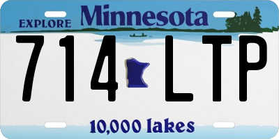 MN license plate 714LTP