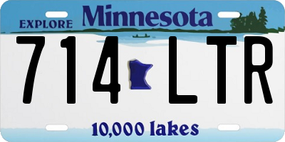 MN license plate 714LTR