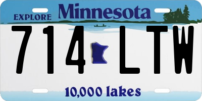 MN license plate 714LTW
