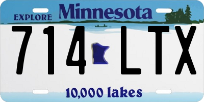 MN license plate 714LTX