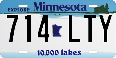 MN license plate 714LTY