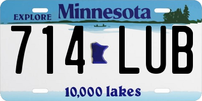 MN license plate 714LUB