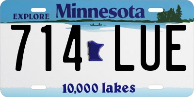 MN license plate 714LUE