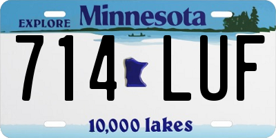 MN license plate 714LUF