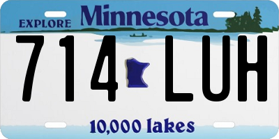 MN license plate 714LUH