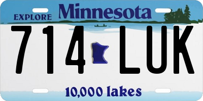 MN license plate 714LUK