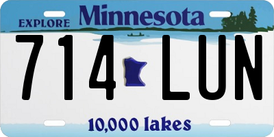 MN license plate 714LUN