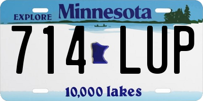 MN license plate 714LUP