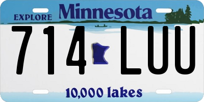 MN license plate 714LUU