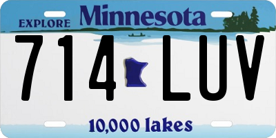MN license plate 714LUV