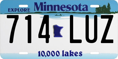 MN license plate 714LUZ