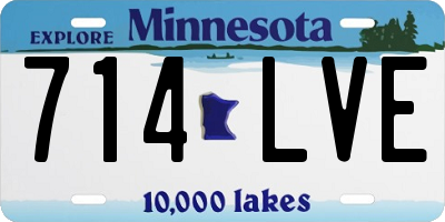 MN license plate 714LVE