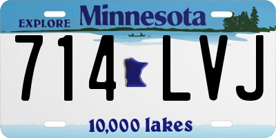 MN license plate 714LVJ
