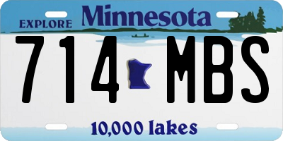 MN license plate 714MBS