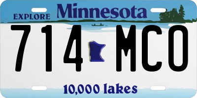 MN license plate 714MCO