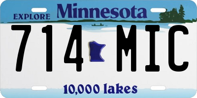 MN license plate 714MIC