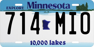 MN license plate 714MIO