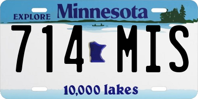 MN license plate 714MIS