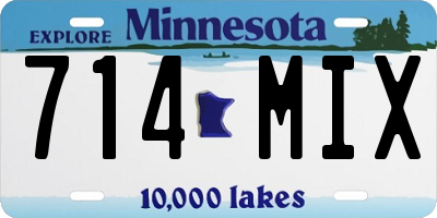 MN license plate 714MIX