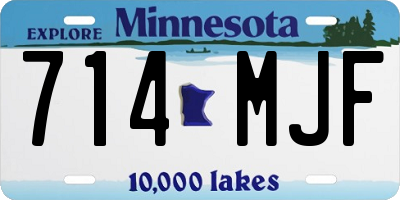 MN license plate 714MJF