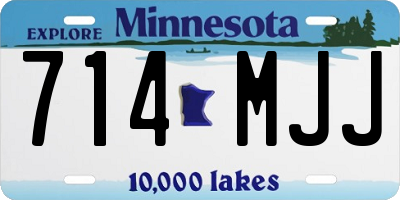 MN license plate 714MJJ