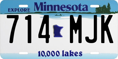 MN license plate 714MJK