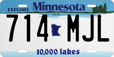 MN license plate 714MJL