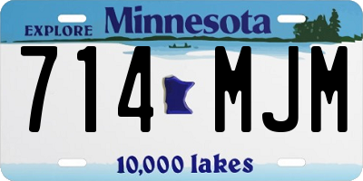 MN license plate 714MJM