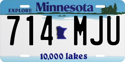 MN license plate 714MJU