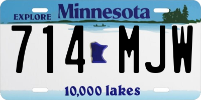MN license plate 714MJW