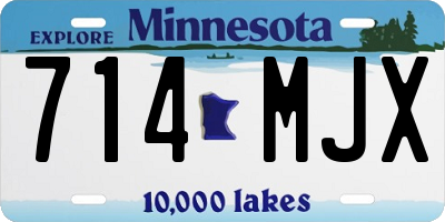 MN license plate 714MJX