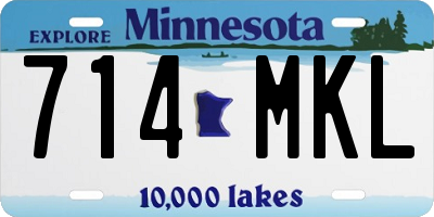 MN license plate 714MKL
