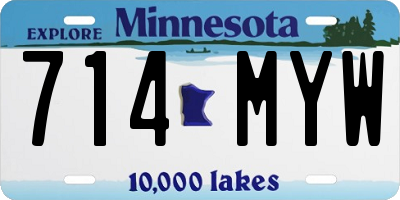 MN license plate 714MYW