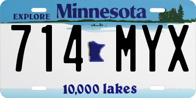 MN license plate 714MYX